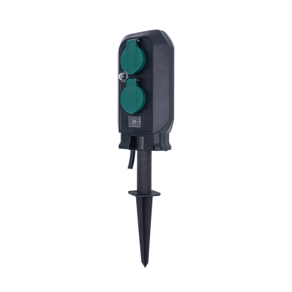 Click Power Garden Stake Socket - 4 Outlet
