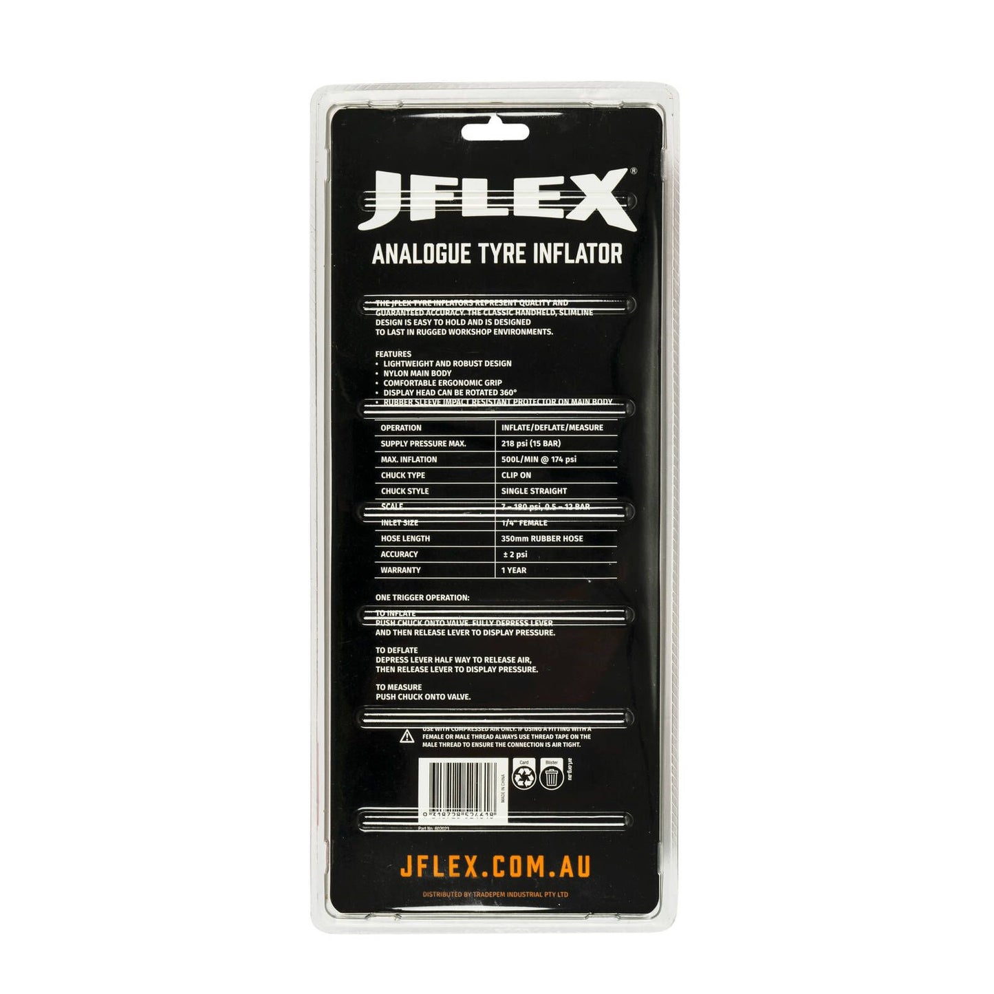 Jflex Analogue Tyre Inflator