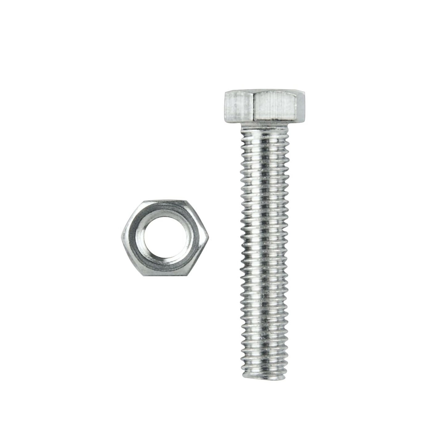 Pinnacle M8 Hex Bolt and Nut - 75mm - Stainless Steel - 2 Pack
