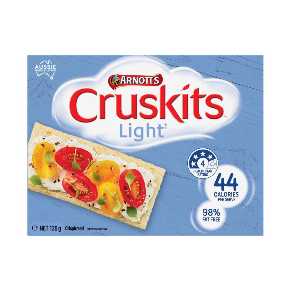 Arnott's Cruskits Crispbread Light Crisp 97% Fat Free - 125g