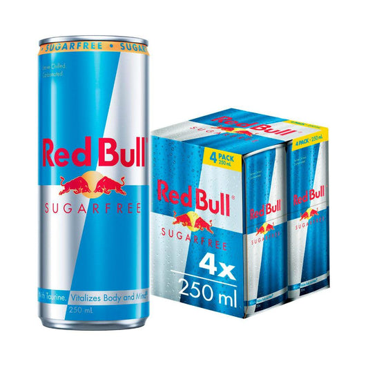 Red Bull Sugar Free Energy Drink 4x250ml - 4 pack