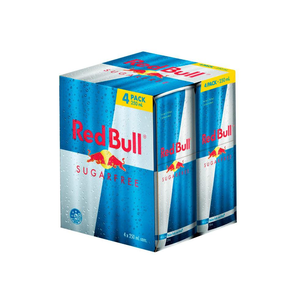 Red Bull Sugar Free Energy Drink 4x250ml - 4 pack