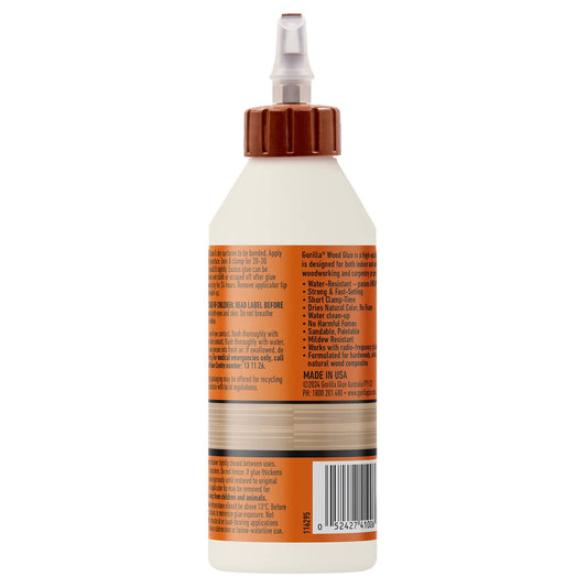 Gorilla Wood Glue - 236ml - High Strength - Water Resistant - Fast Cure