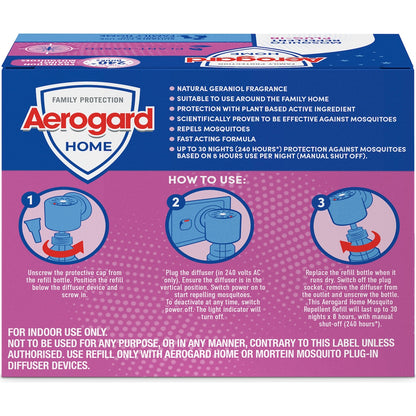 Aerogard Home Mosquito Repellent Plug-in Diffuser & Refill Each