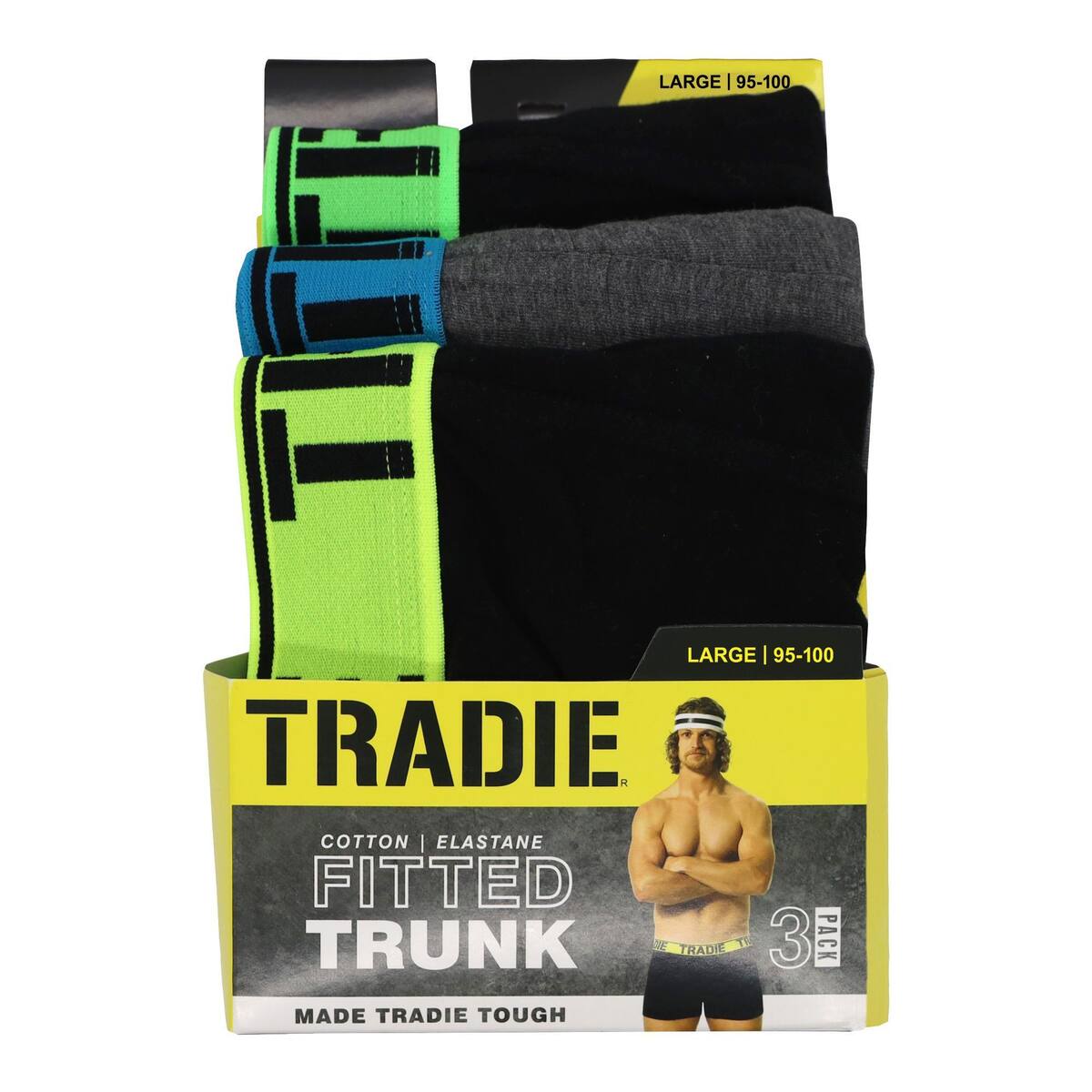 Tradie Mens Trunk L 3 Pack