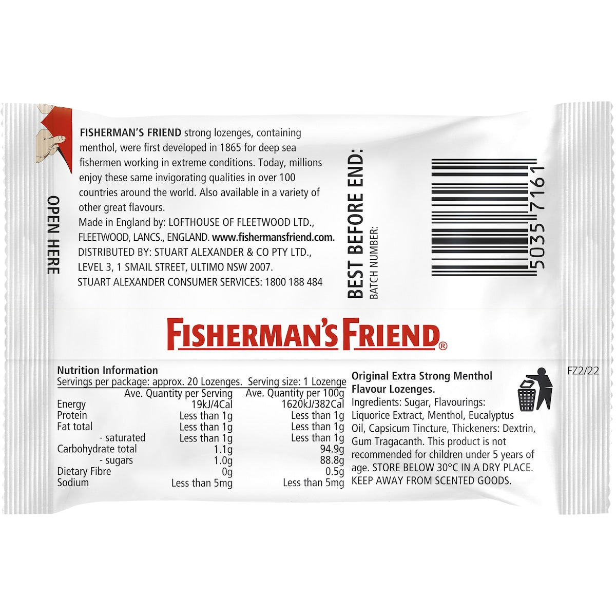 Fishermans Friend Mints Extra Strong 25g
