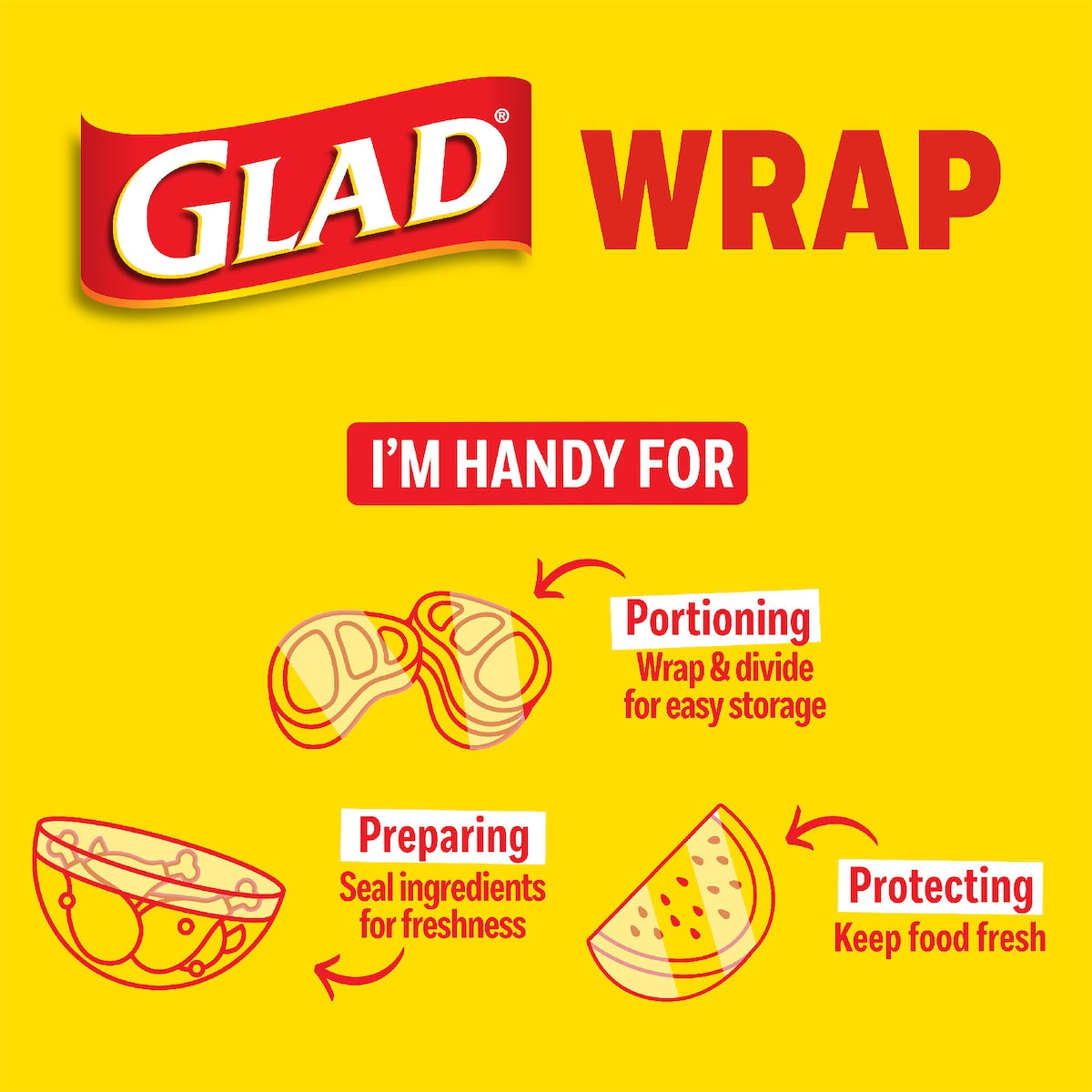 Glad Cling Wrap 150m Each