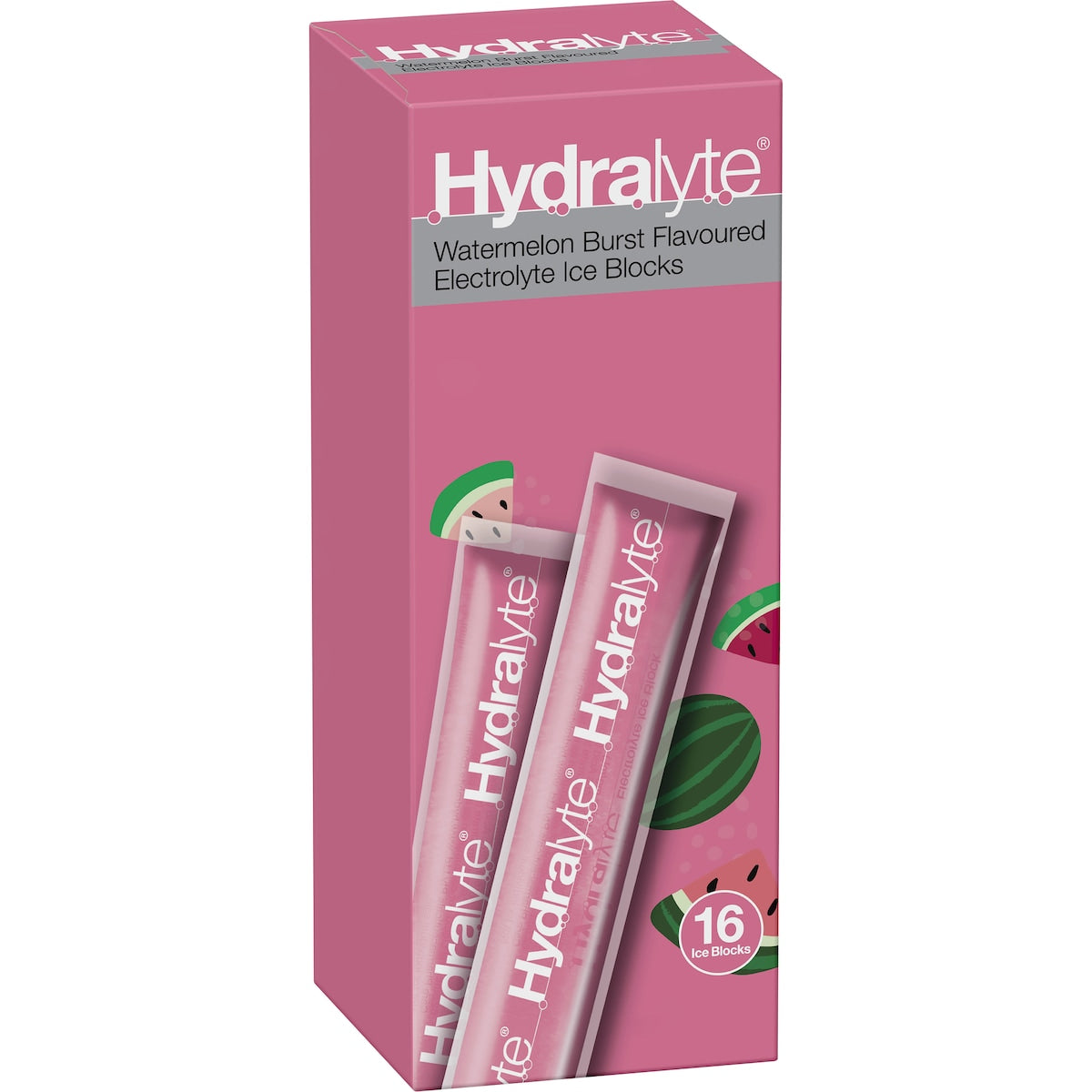 Hydralyte Electrolyte Ice Blocks Watermelon 16 Pack
