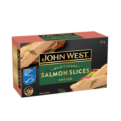 John West Wild Caught Skinless & Boneless Smoked Salmon Slices - 125g