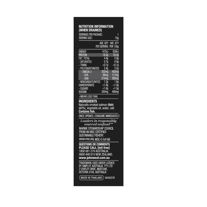 John West Wild Caught Skinless & Boneless Smoked Salmon Slices - 125g