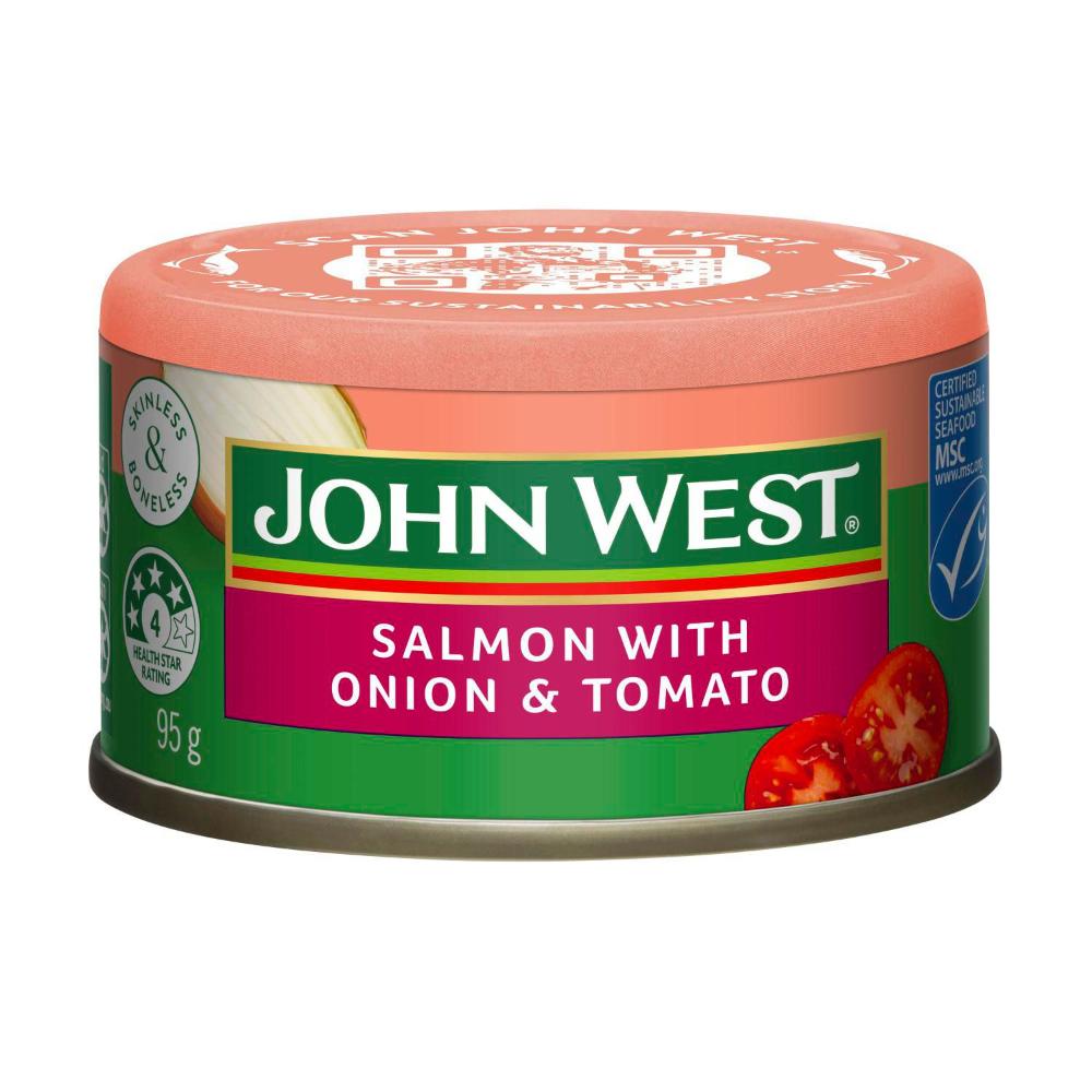 John West Salmon Tempters Onion Tomato - 95g