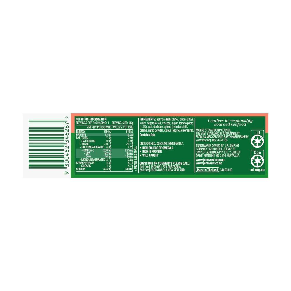 John West Salmon Tempters Onion Tomato - 95g