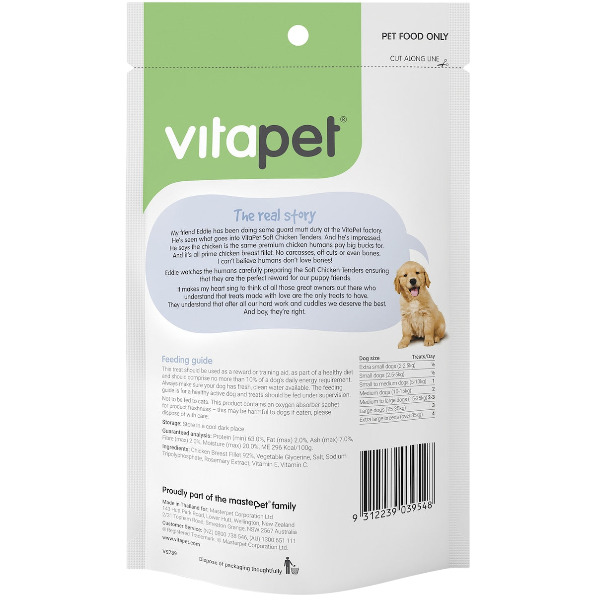Vita Pet Soft Chicken Tenders Dog Treats 100g