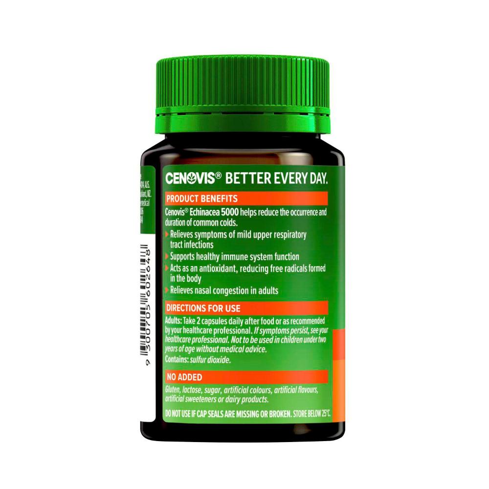Cenovis Echinacea 5000 Capsules For Immune Support - 60 pack