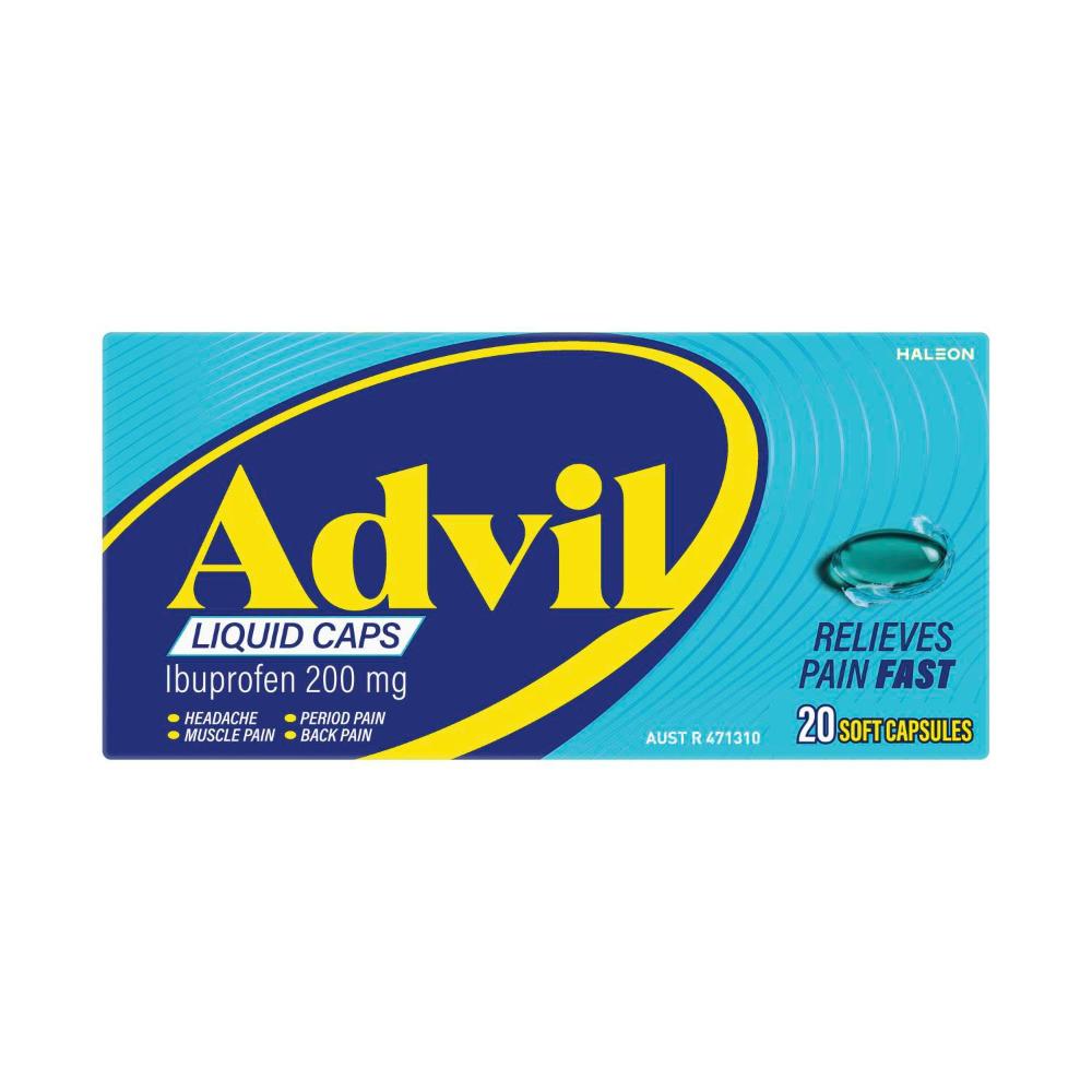 Advil Liquid Ibuprofen Pain Relief Capsules - 20 Pack