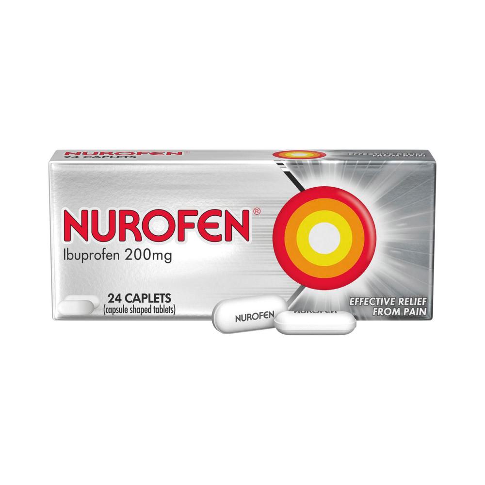 Nurofen Ibuprofen Pain Relief 200mg Caplets - 24 pack