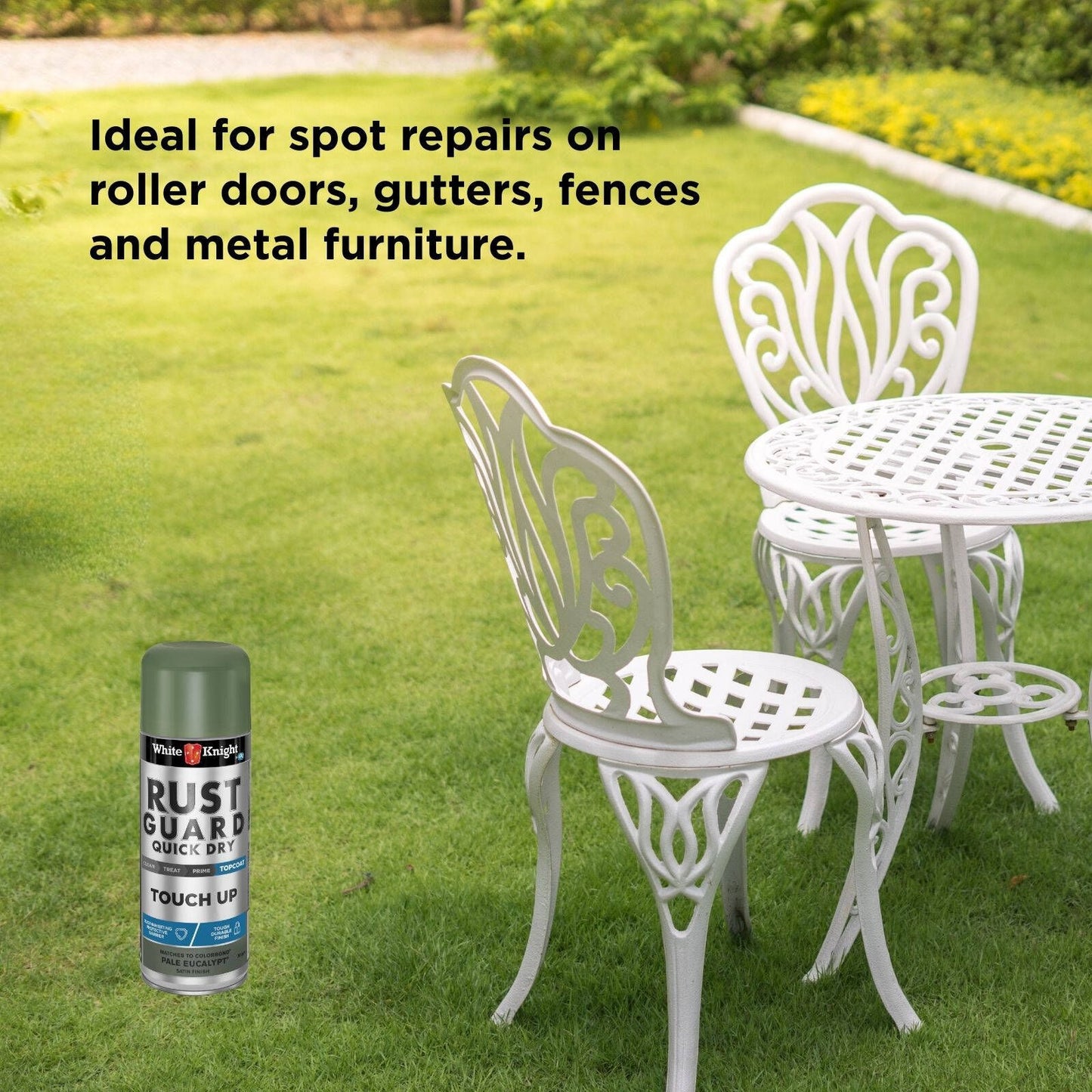 White Knight Rust Guard Spray Paint - 300g - Pale Eucalypt