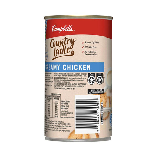 Campbell's Country Ladle Soup Can Creamy Chicken - 500g