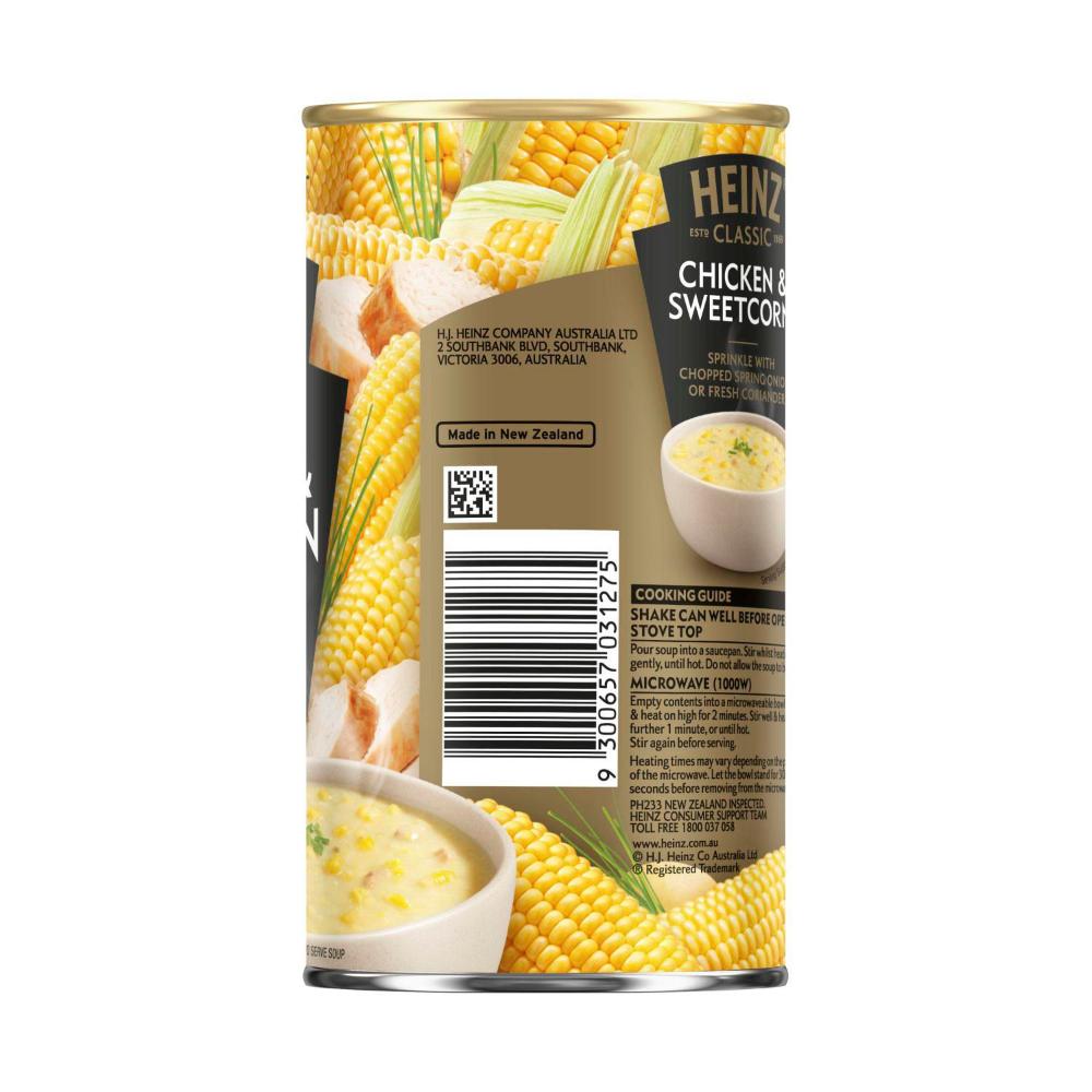 Heinz assic Chicken & Sweet Corn Soup Can - 535g