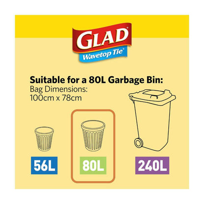 Glad Garbage Bag Wavetop Tie XL - 30 pack