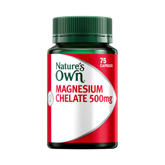Nature's Own Magnesium Chelate 500mg Muscle Health Capsules - 75 pack