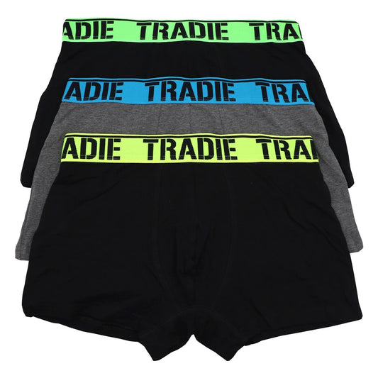 Tradie Cotton Elastane Mens Trunk Medium Assorted - 3 Pack