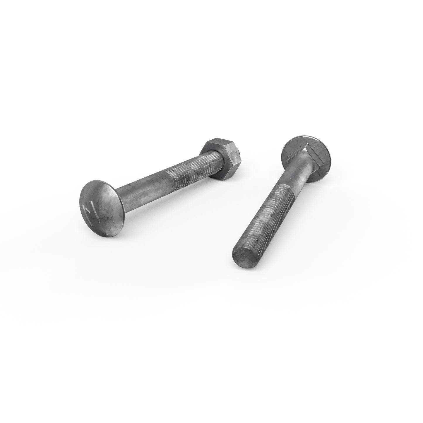 Zenith M8 x 70mm - Hot Dip Galvanised Cup Head Bolts & Nuts - 25 Pack