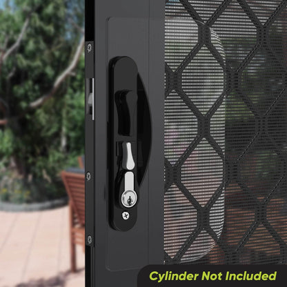 Rolltrak Sliding Screen Door Lock - 50 x 200mm - Black