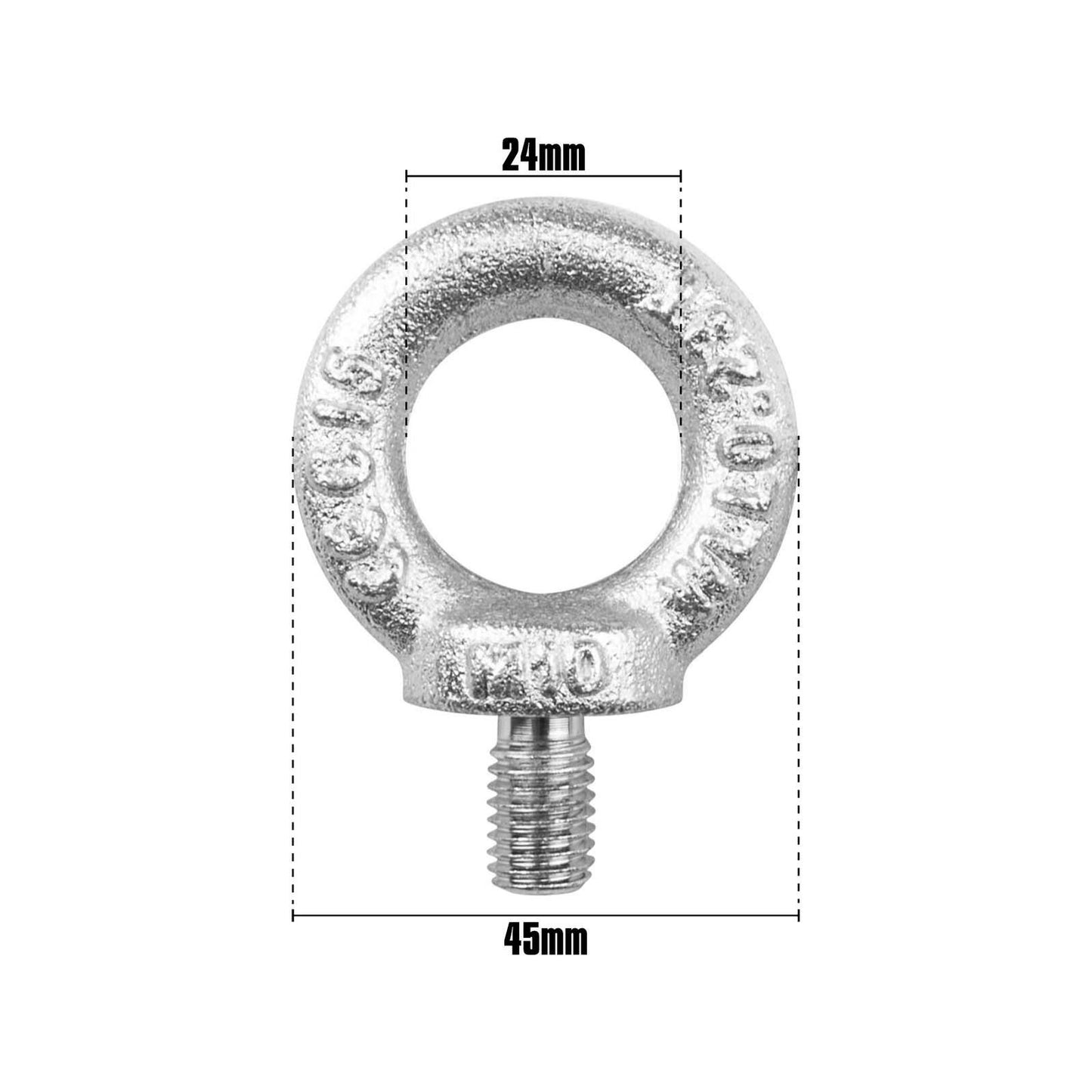 Pinnacle M10 Zinc Plated Eye Bolt - 42 x 65 x 13mm