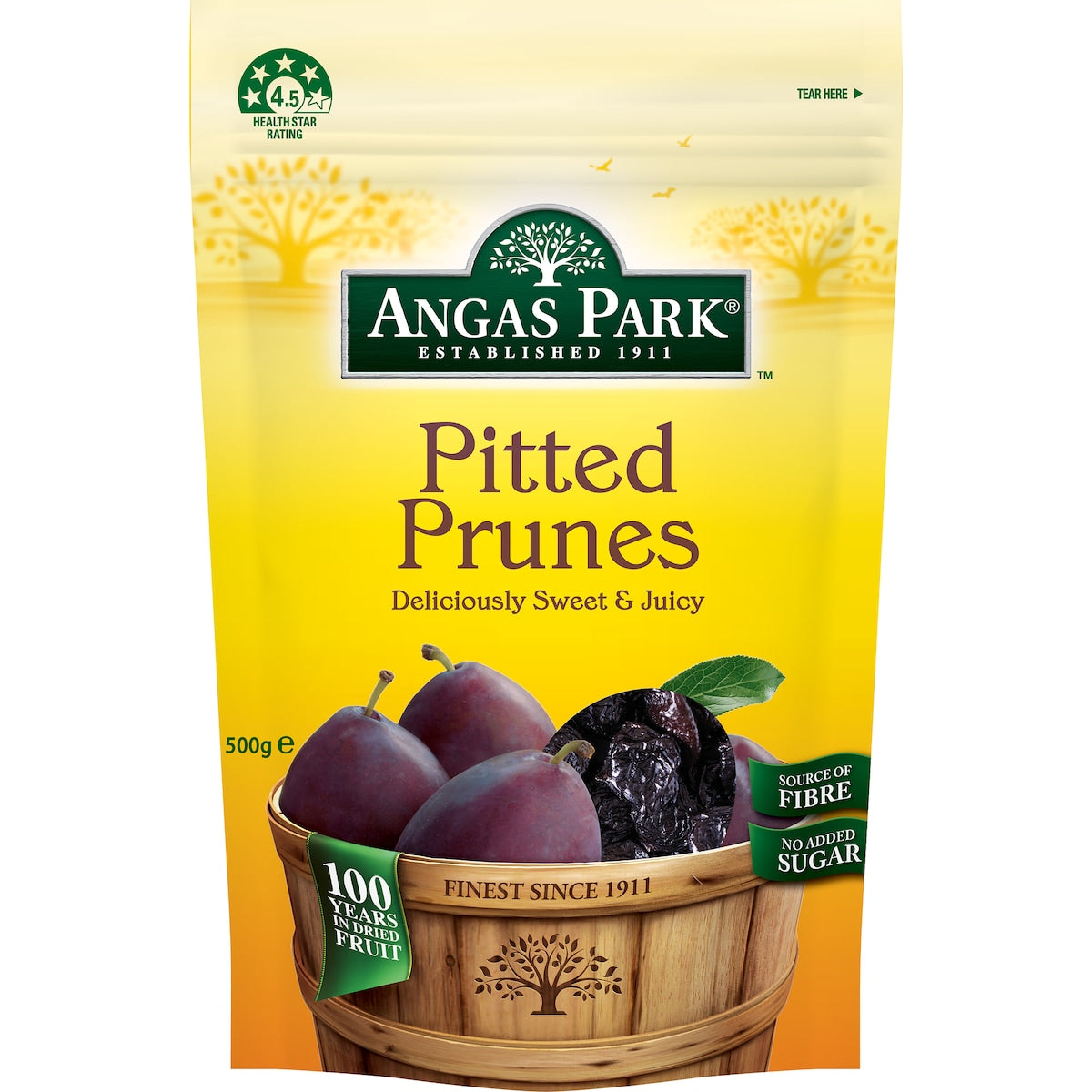 Angas Park Prunes Pitted Resealable 500g