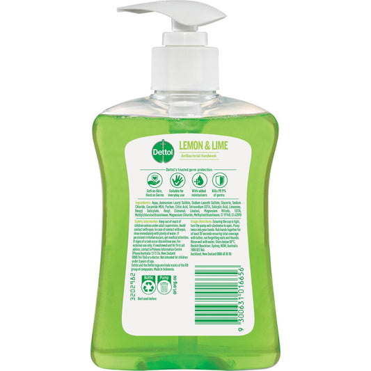 Dettol Antibacterial Liquid Hand Wash Hand Soap Pump Refresh 250ml