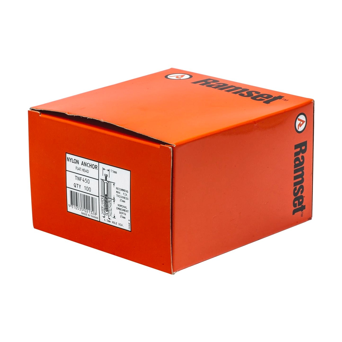 Ramset Nylon Anchor - 6.5 x 50mm - 100 Pack