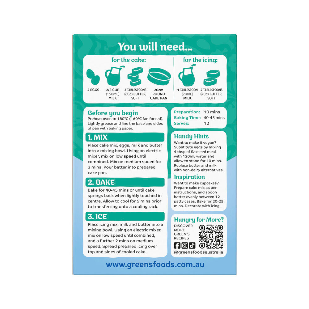 Green's Vanilla Cake Mix - 470g