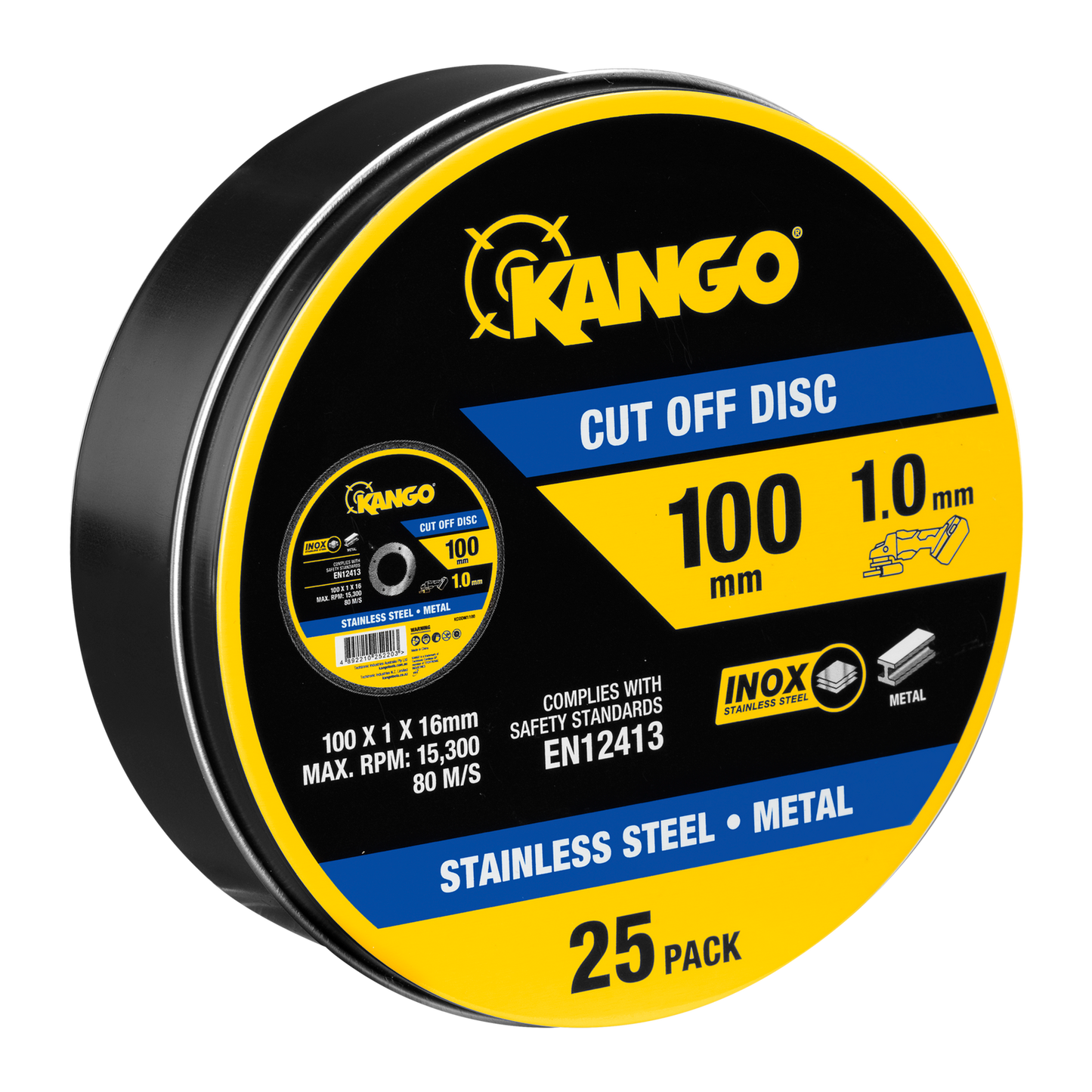 Kango Metal Cut Off Discs - 100mm - 25 Pack