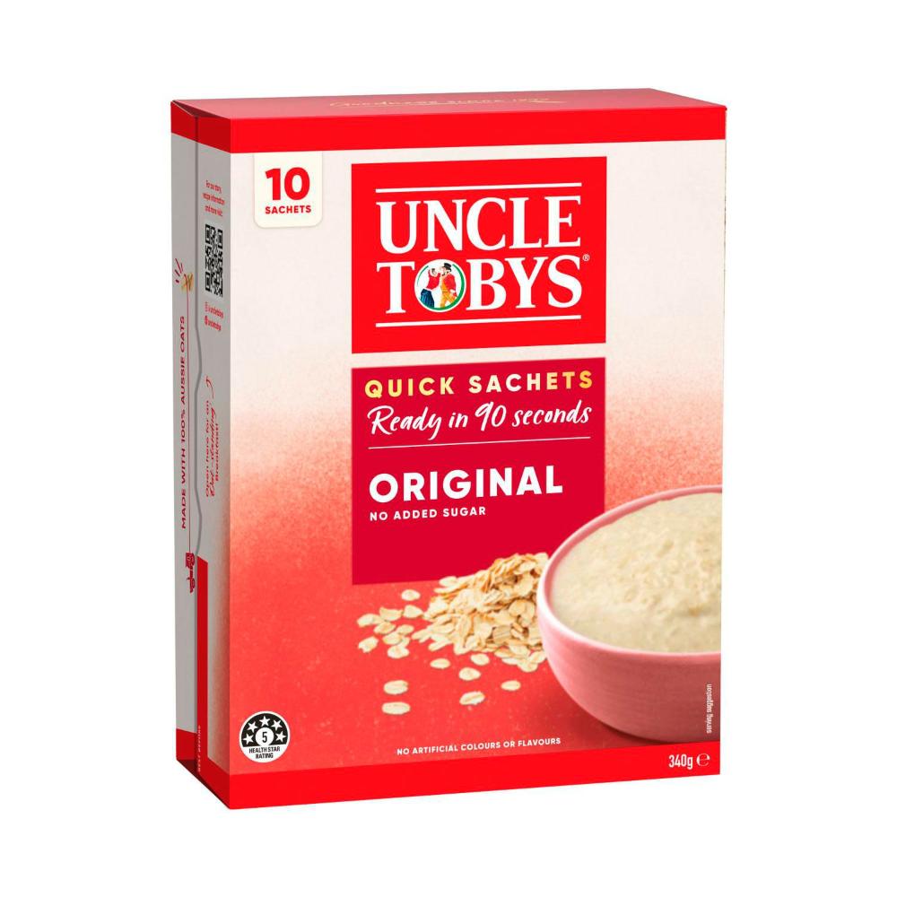 Une Tobys Sachets Oats Quick 10 Pack - 340g