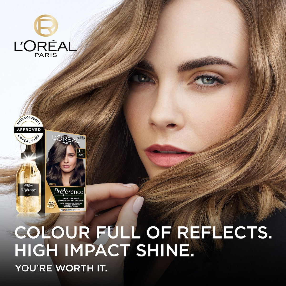 Loreal Paris Preference Hair Colour 3 Dark Brown Each