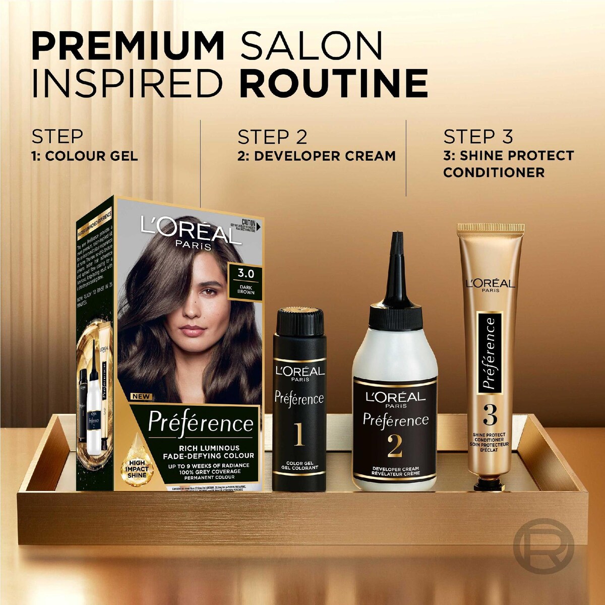 Loreal Preference Permanent 3 Brasilia Darkest Brown Each