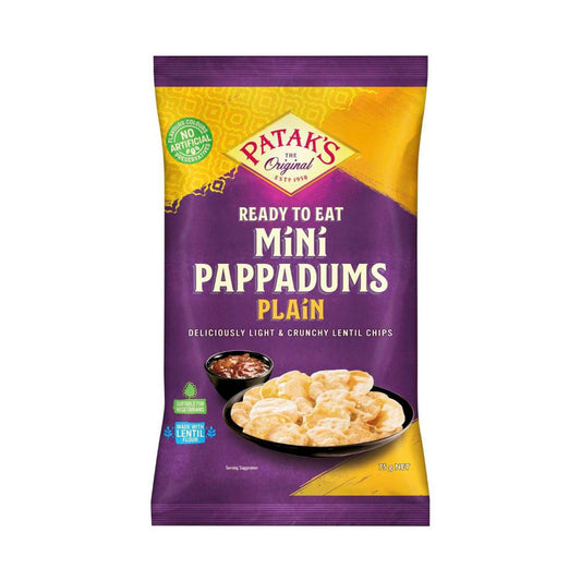 Patak's Plain Mini Pappadums - 75g