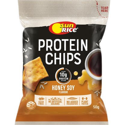 Sun Rice Protein Chips Honey Soy Flavour 50g