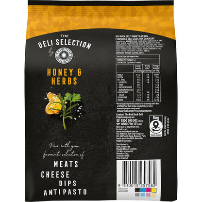 Red Rock Deli Selection Crackers Honey & Herb 130g