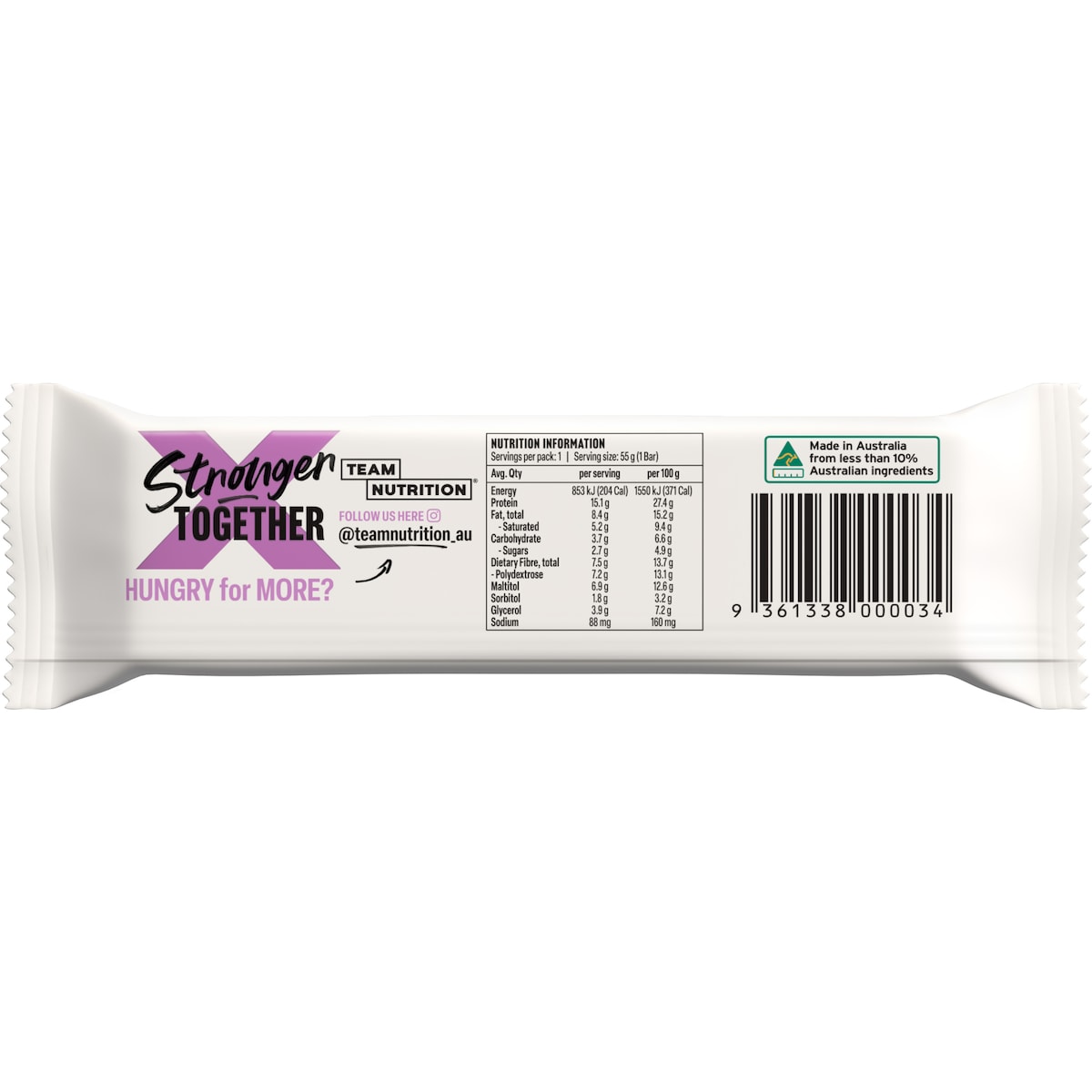 Team Nutrition Protein Snack Choc Crunch 55g