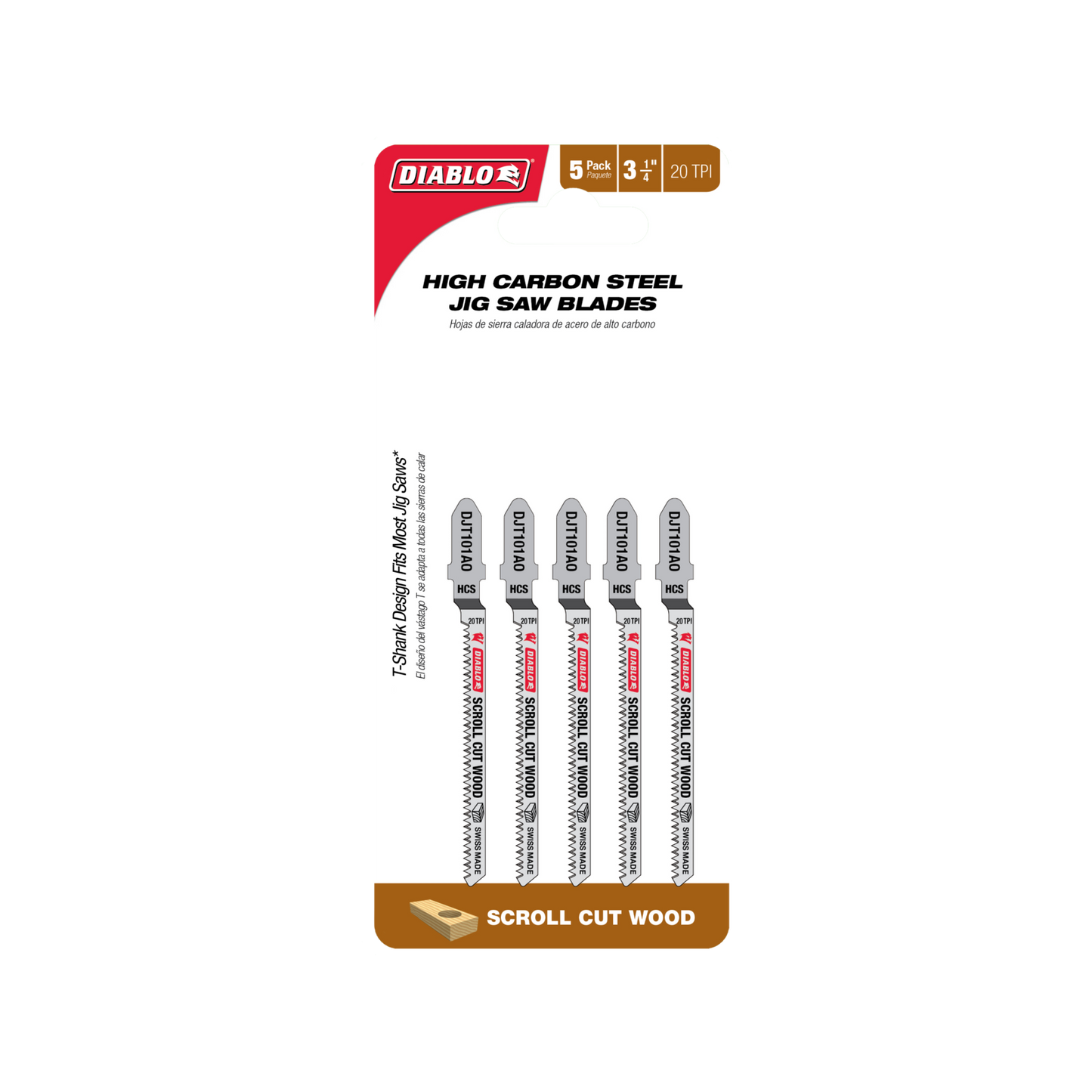 Diablo High Carbon Steel Jig Saw Blade - 83mm - 5 Pack