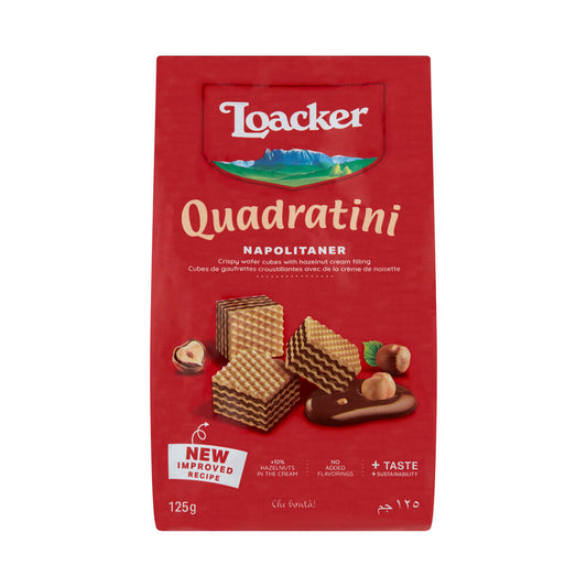 Loacker Quadratini Bite Size Hazelnut Wafers - 125g
