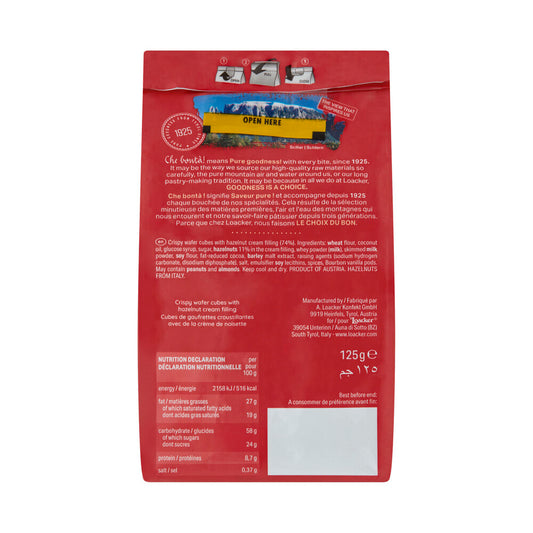 Loacker Quadratini Bite Size Hazelnut Wafers - 125g
