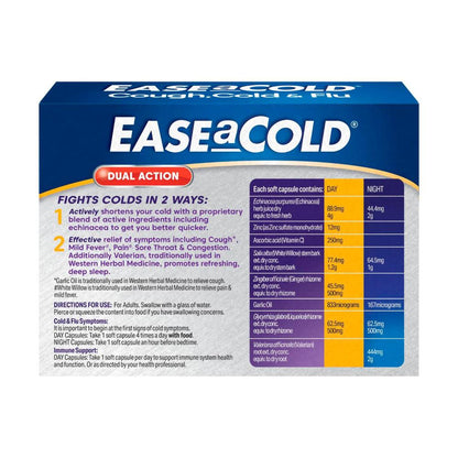 Ease A Cold Cough Cold & Flu Day & Night Capsules - 24 pack