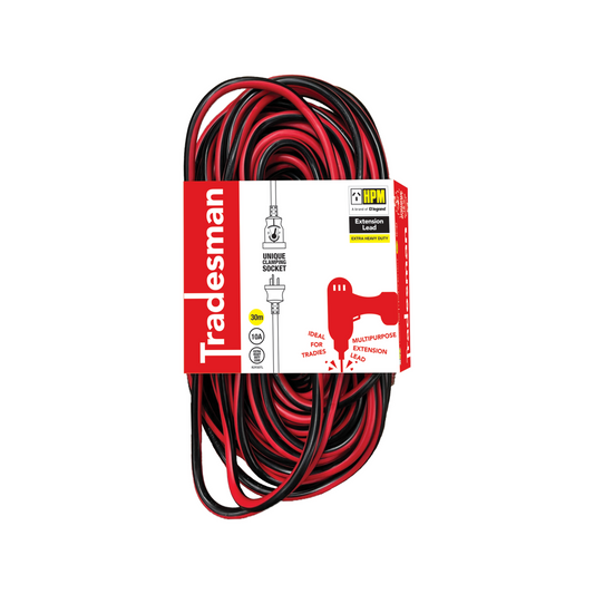 HPM Extra Heavy Duty Tradesman Extension Lead 30m 1.5mm² 10A 3 Core