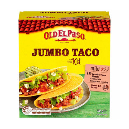 Old El Paso Jumbo Taco Kit Mexican Style - 345g