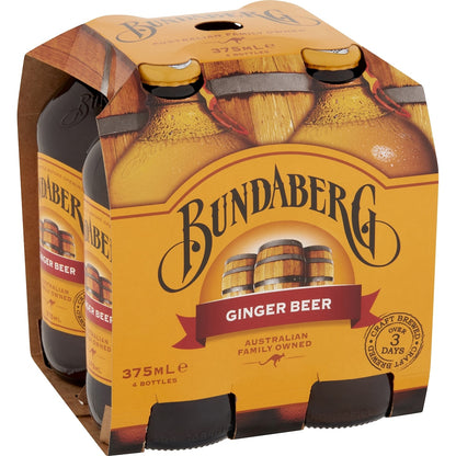 Bundaberg Ginger Beer 375ml X 4 Pack