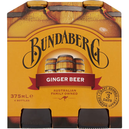 Bundaberg Ginger Beer 375ml X 4 Pack