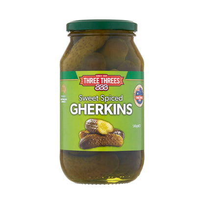 Three Threes Sweet Spiced Gherkins - 540g